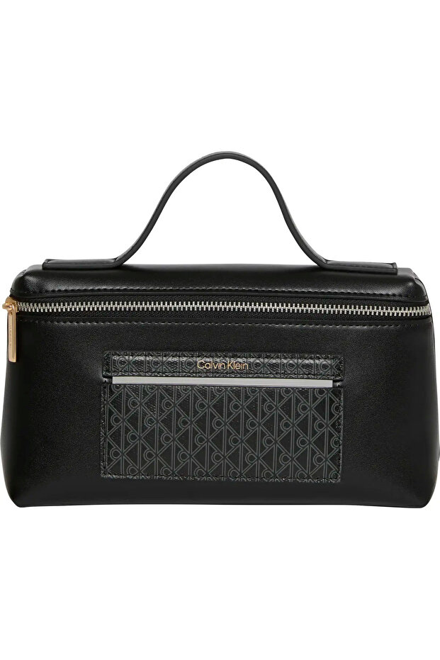 EMBLEM AOP BEAUTY CASE GIFTSET Women's Black Hand Bag