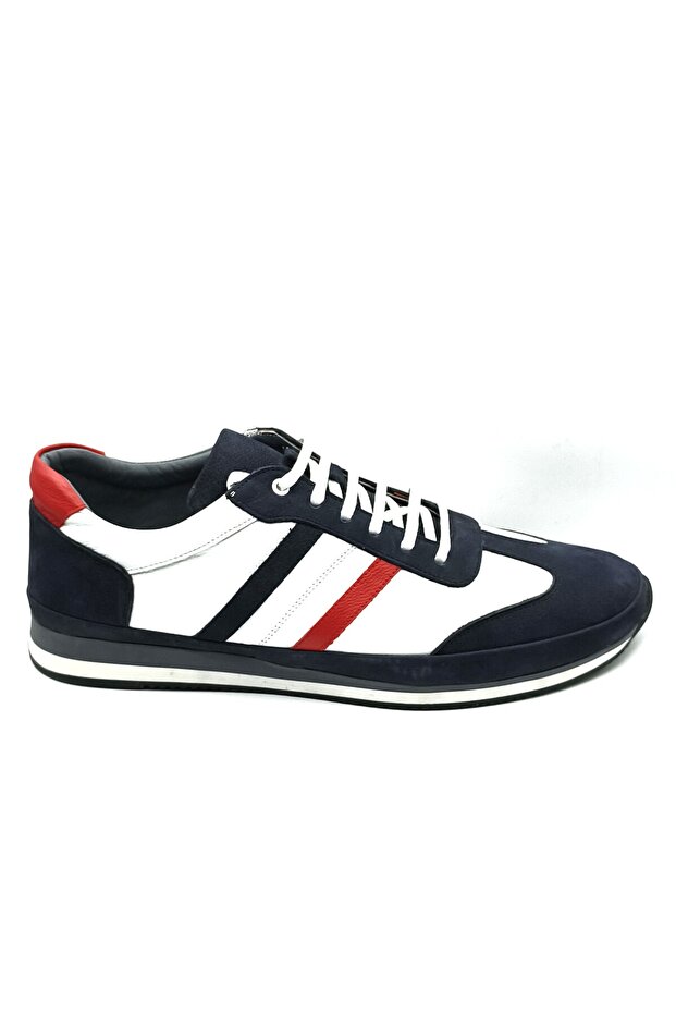 Men's 100% Genuine Leather Large Size Sports Shoes