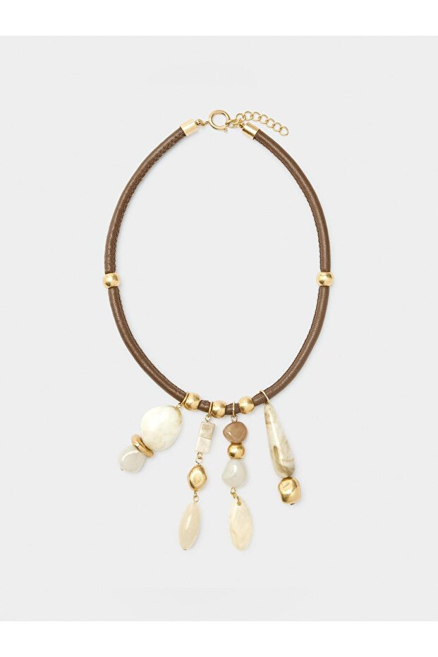 Kordonlu ve Taşlı Kolye - 2