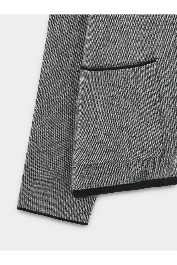 Fermuarlı Örme Hırka - 6