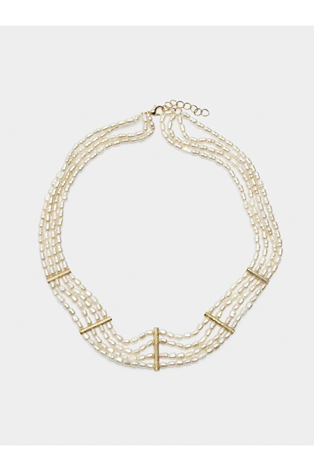 Tatlı Su İncili Kısa Kolye - 2