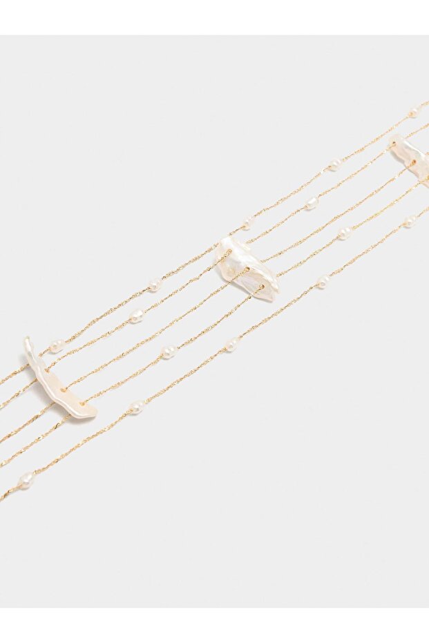 Tatlı Su İncili Kısa Kolye - 1