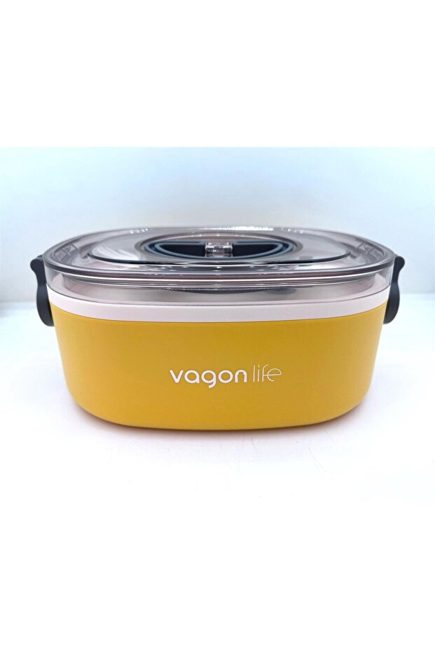 Stainless Steel Single Compartment Food Container - Lunch Box Vgn540 Yellow