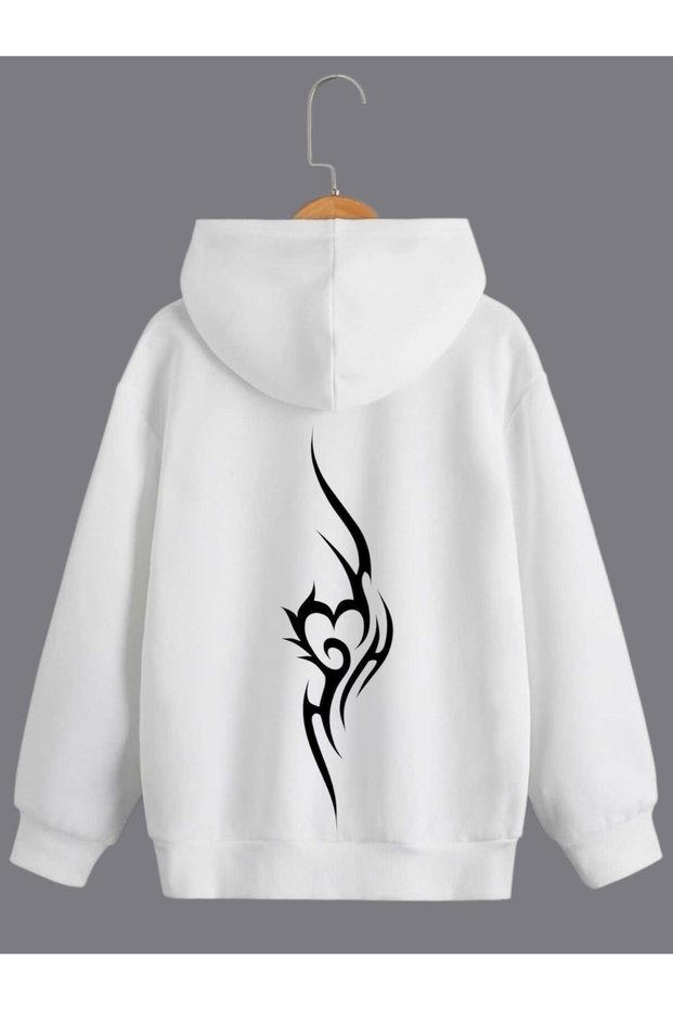 New Season Printed 3 Yarn Cotton Hooded Sweatshirt
