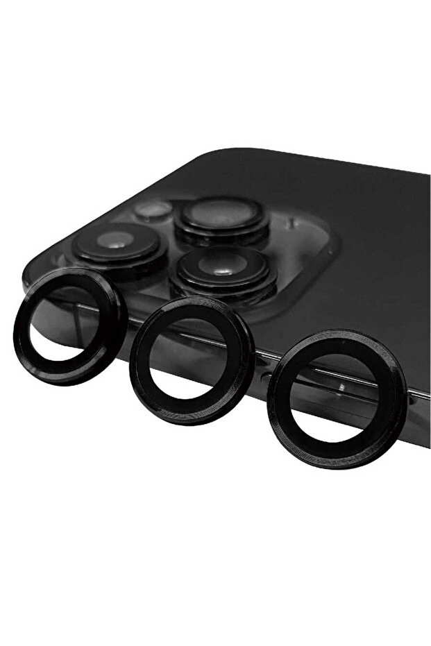 iPhone 15 Pro Compatible Safa Cl-07 Camera Protector-Black - 1