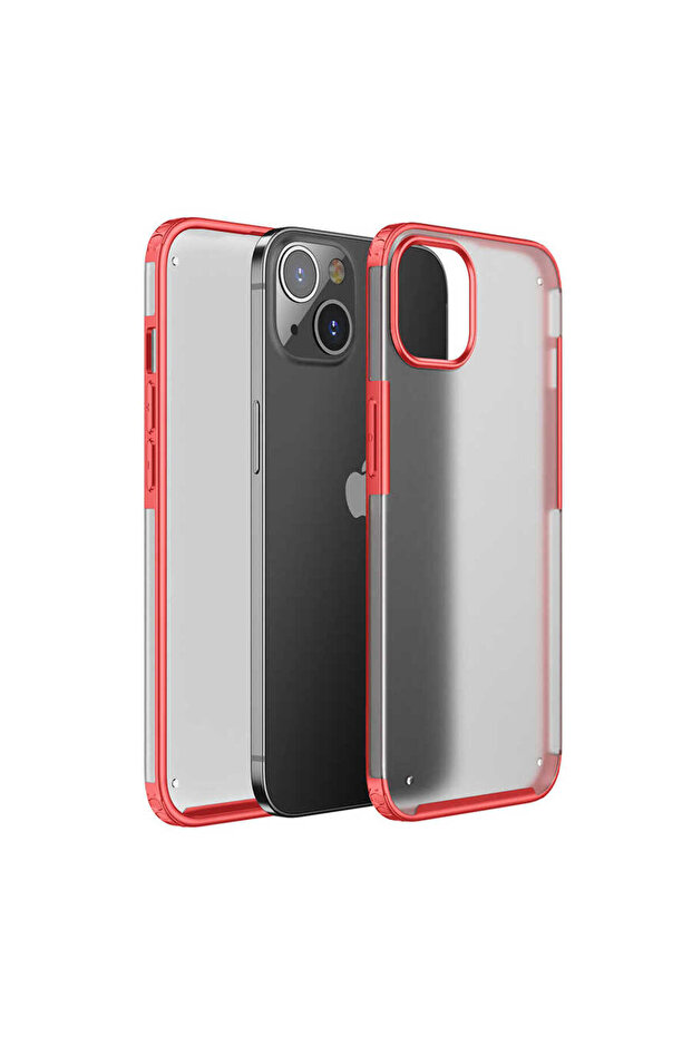 حافظة متوافقة مع هاتف iPhone 13 من SAFA Volks - باللون الأحمر - 1