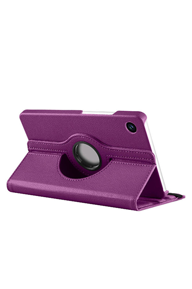 Galaxy Tab A9 Plus Compatible Safa Rotatable Stand Case-Red - 5