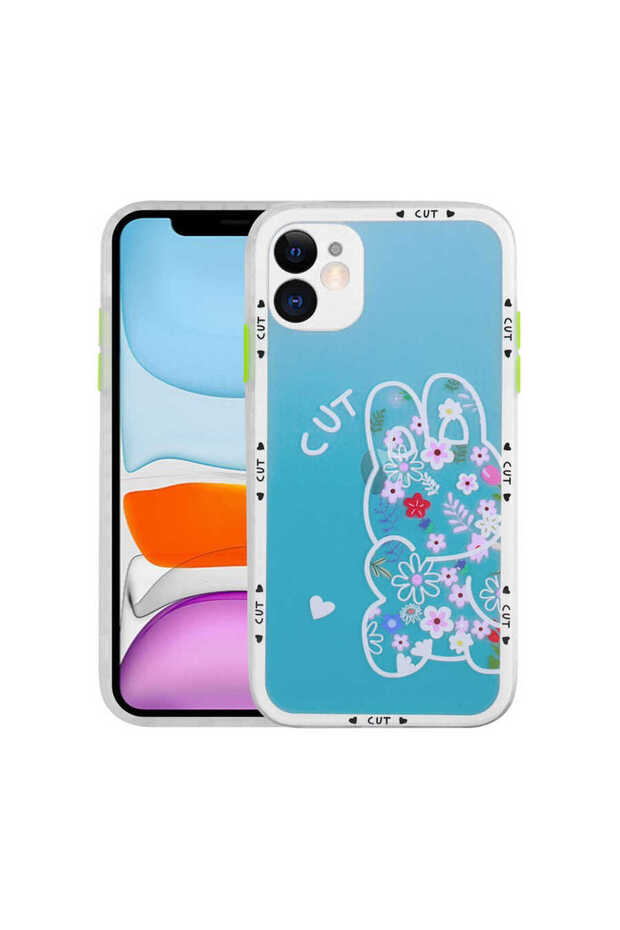 حافظة SAFA Hess الصلبة المزخرفة المقاومة للصدمات لهاتف iPhone 11 مع حماية للكاميرا - NO2 - 1