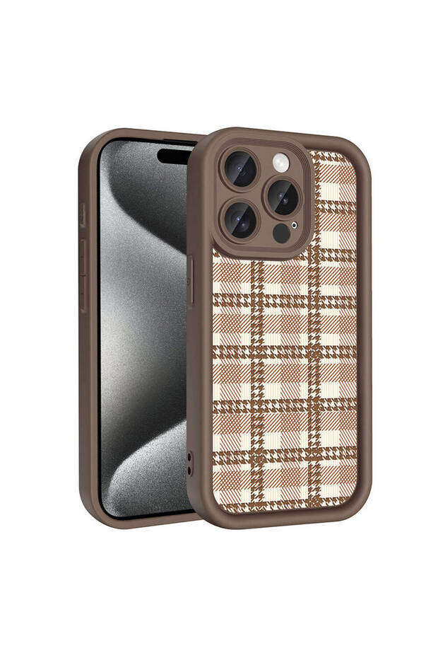 حافظة آيفون 15 برو مع حماية للكاميرا مطبوع غطاء خلفي من نوع SAFA - أبيض - 3