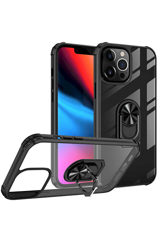 حافظة متوافقة مع هاتف iPhone 13 Pro Max من SAFA - باللون الأحمر - 2