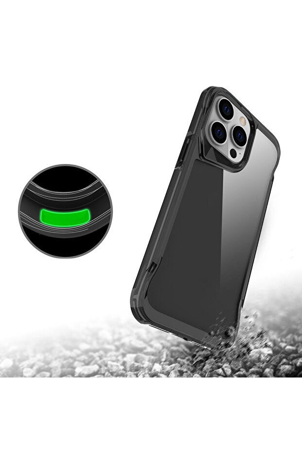 حافظة SAFA T-Max متوافقة مع هاتف iPhone 15 Pro - رمادي غامق - 3