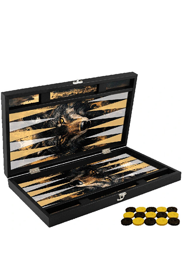 Custom Trendy Wolf Design Backgammon