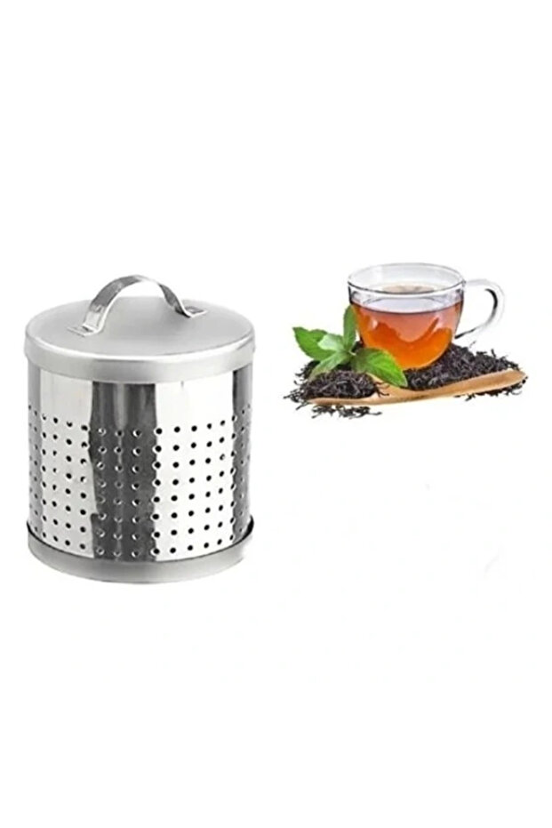 مصفاة شاي معدنية كبيرة - 3