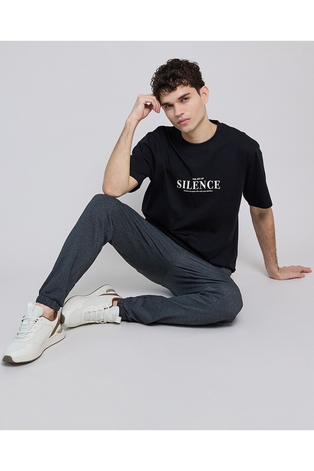 بنطال رياضي سادة مع خصر برباط - 5