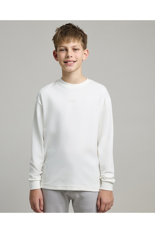 Printed T-Shirt With Crew Neck And Long Sleeves