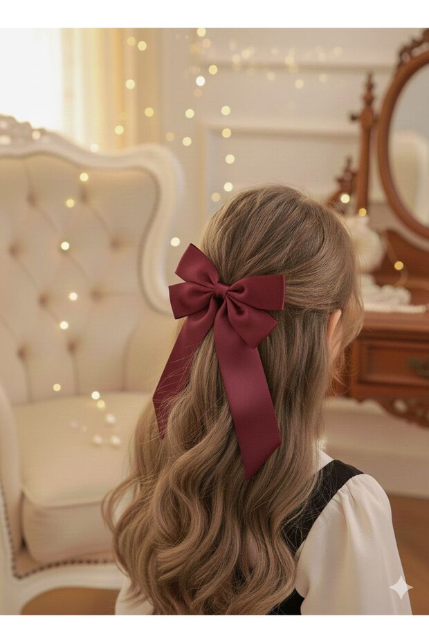Soft and Shiny Satin Bow Women's Hair Clip