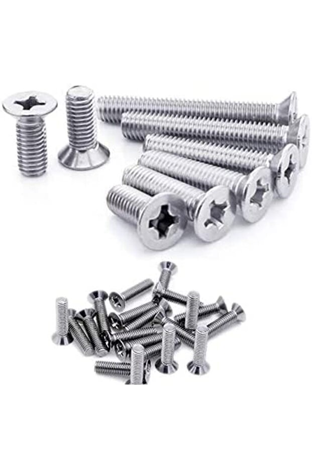 Machine Screws Stainless Steel Round Head Phillips (100, 4x100mm)