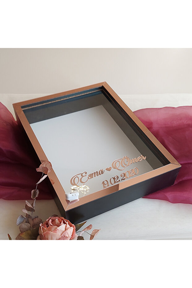إطار صور LED بتصميم عميق على شكل صندوق ورد مقاس 30×40 سم! إطار المرآة!