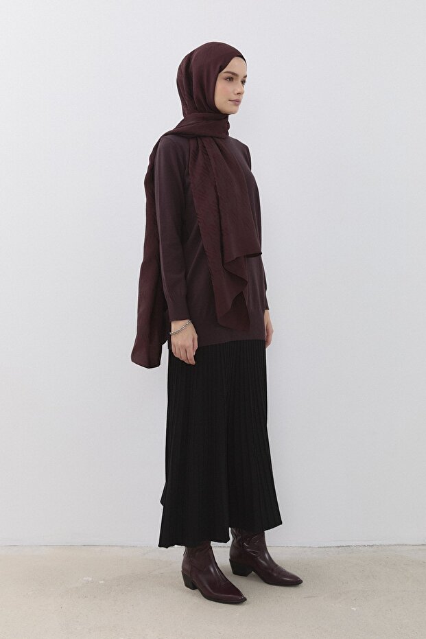 Basic Triko Tunik Kahve - 6