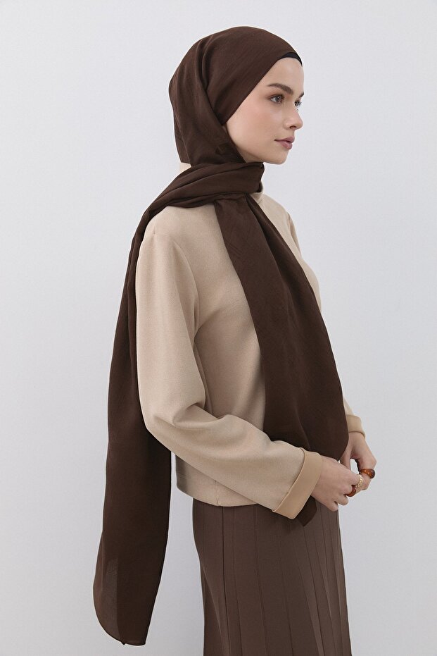 Dik Yaka Basic Cupra Süet Bluz Bej - 2