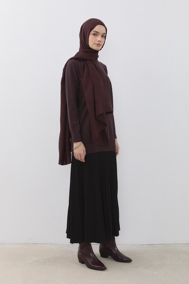 Basic Triko Tunik Kahve - 7