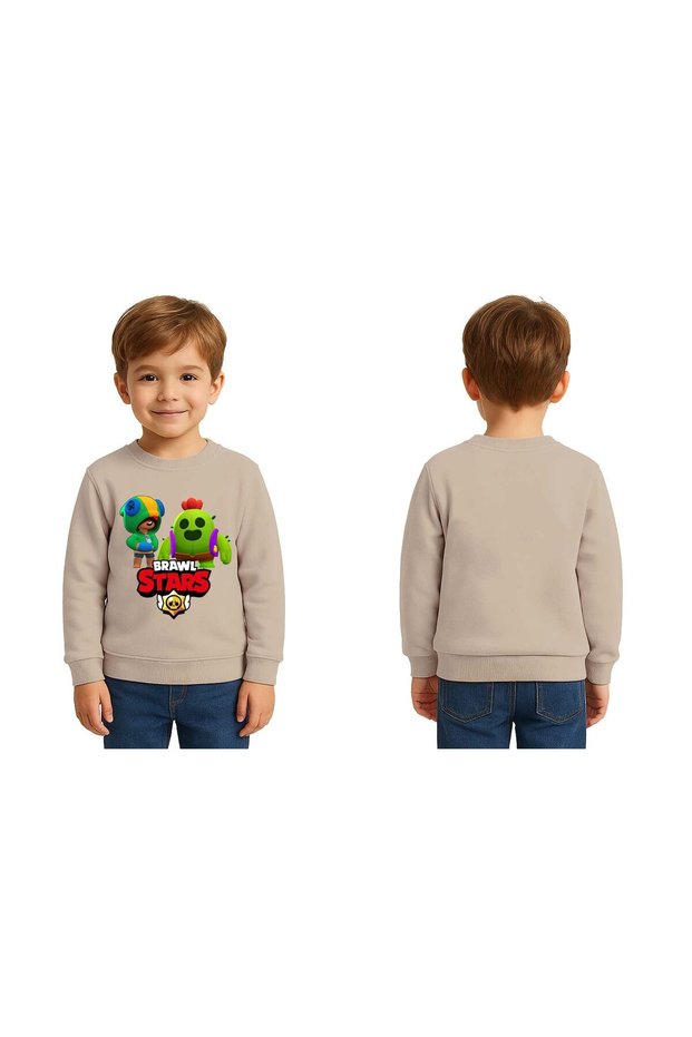 Unisex Brawl Stars Printed Children's Swaetshirt 3 Thread Raster