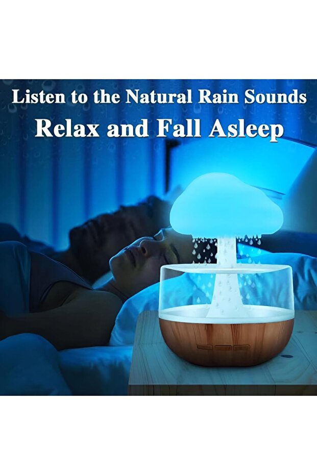 مرطب هواء على شكل سحابة ممطرة، موزع للزيوت العطرية - 8