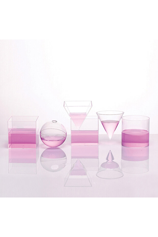 مجموعة الأشكال الهندسية الأساسية - مجموعة تعليمية للأحجام الهندسية الشفافة - 4