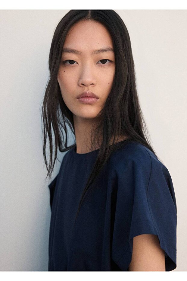 Pileli evaze elbise - 6