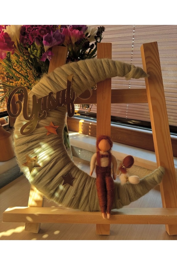 Ay bebek kapı süsü, keçe bebek, kapı süsü - 1