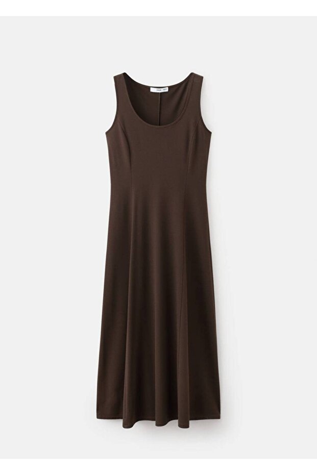 Evaze midi elbise - 3