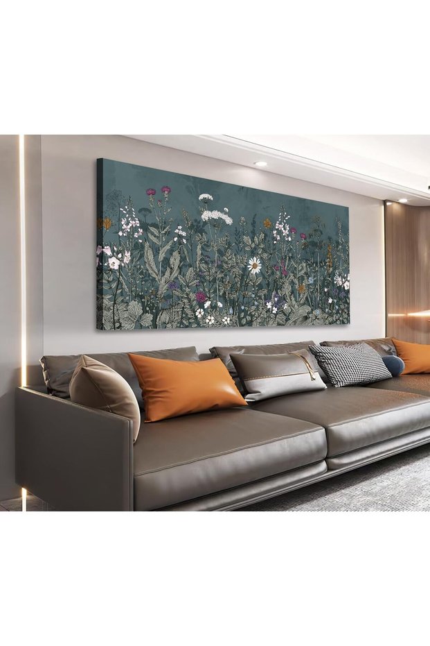 Vintage-Style Minimalist Canvas Artwork 50x100cm – Personalized Framed Decor