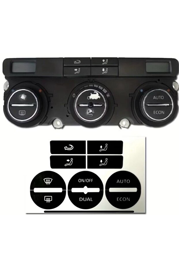 Golf Mk5 Passat B6 Compatible Air Conditioning Button Repair Kit Sticker Label