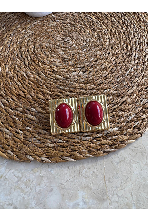 أقراط مسننة مستطيلة الشكل - 2