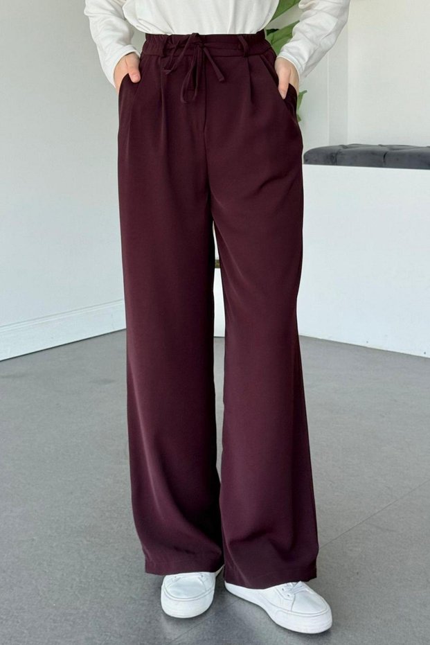 Package of Palazzo Pants Burgundy
