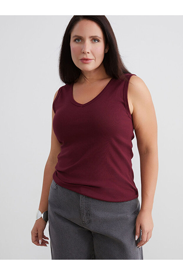 Esvab • Modern & Distinctive Plus Size V-Fit Women's Tank Top