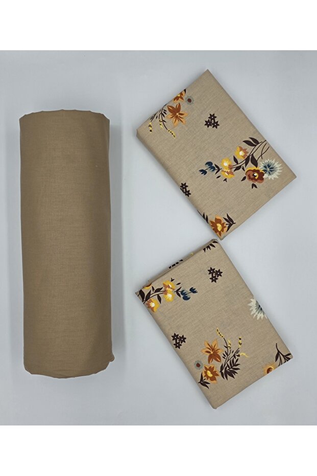 100% Organic Cotton Fabric Elastic Fitted Sheet+ Pillowcase***Corner Depth 28-30 Cm*** ew Season///