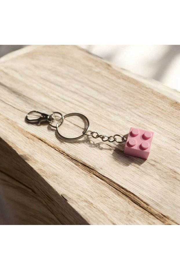 Block Toy Keychain – Attachable to Bag, 10 Color Options, with Metal Attachment