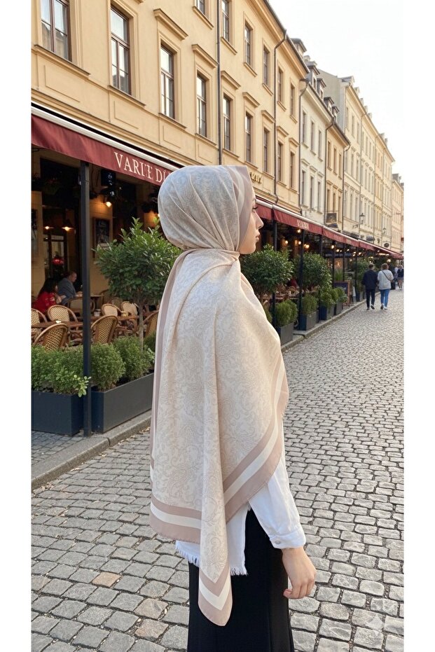 Desenli Pamuklu Soft Şal - 2