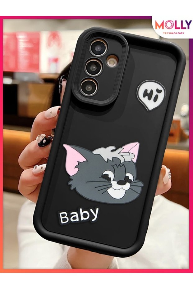 Black Edges Thick 3D Embossed Baby Tom Silicone Case for Samsung Galaxy A24