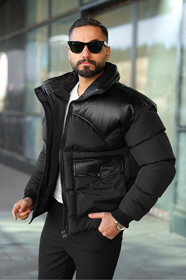 Men's Designed Winter Puffer Coat - 1