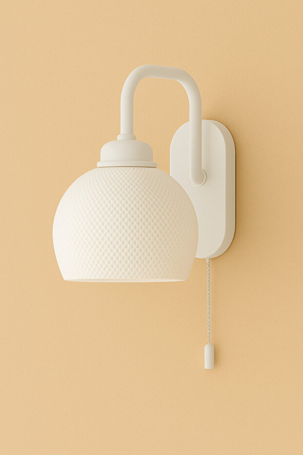 Modern Nosta Wall Lamp | Decorative Body | With a String Key | Minimal Wall Lamp