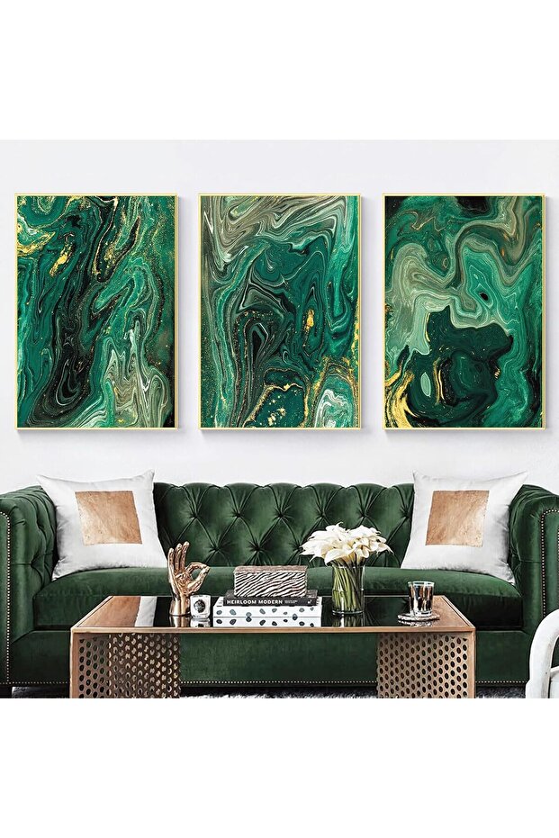 Set of 3 Abstract Minimalist Canvas Art 30x40cm Personalized Framed Wall art Paintings