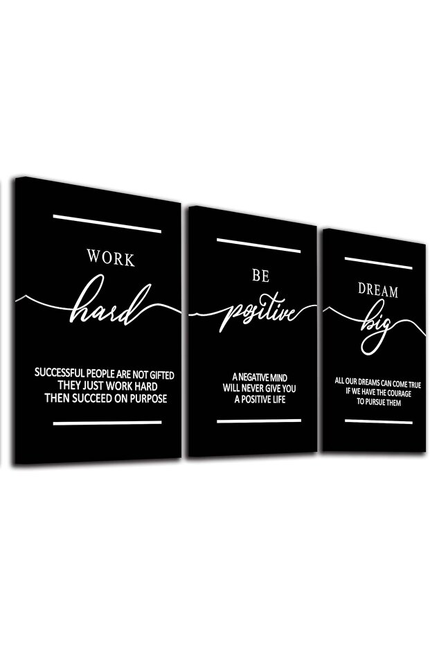 Entrepreneur Quotes 40x60 cm Wrapped Framed Set of 3