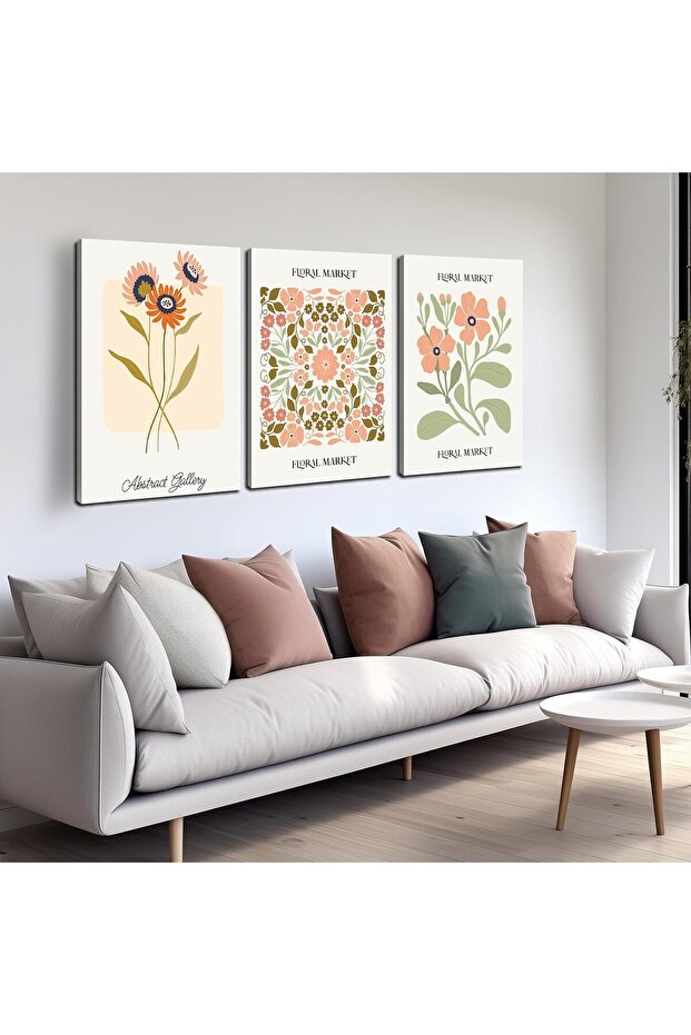 Set of 3 Abstract Minimalist Canvas Art 30x40cm Personalized Framed Wall art Paintings
