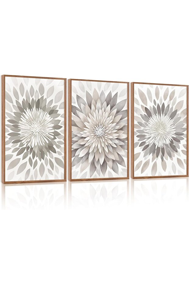 Set of 3 Abstract Minimalist Canvas Art 30x40cm Personalized Framed Wall art Paintings
