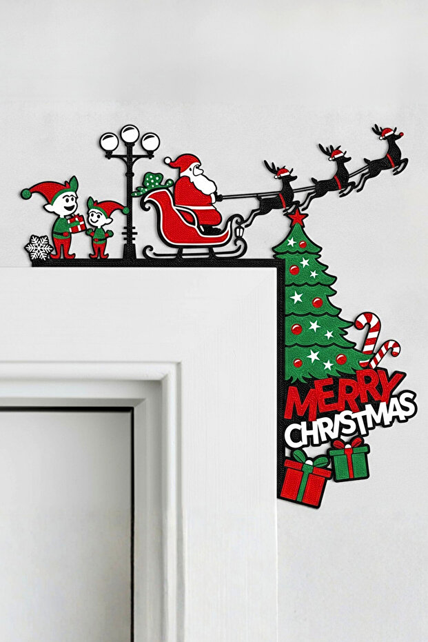 Christmas Tree Santa Claus Deer Decorative Table and Door Top Ornament | 3D Printing New Year Gift