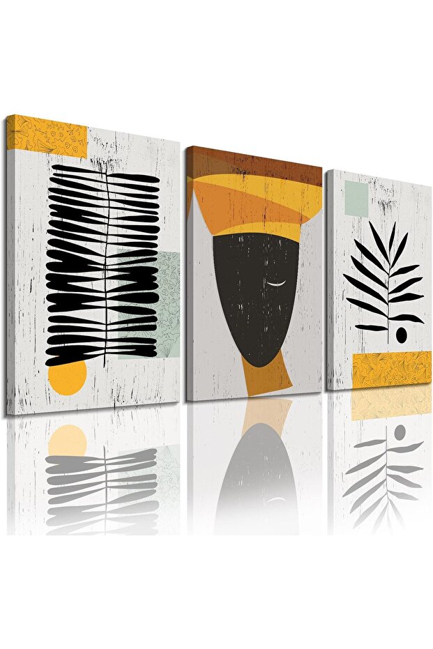 Set of 3 Abstract Minimalist Canvas Art 30x40cm Personalized Framed Wall art Paintings