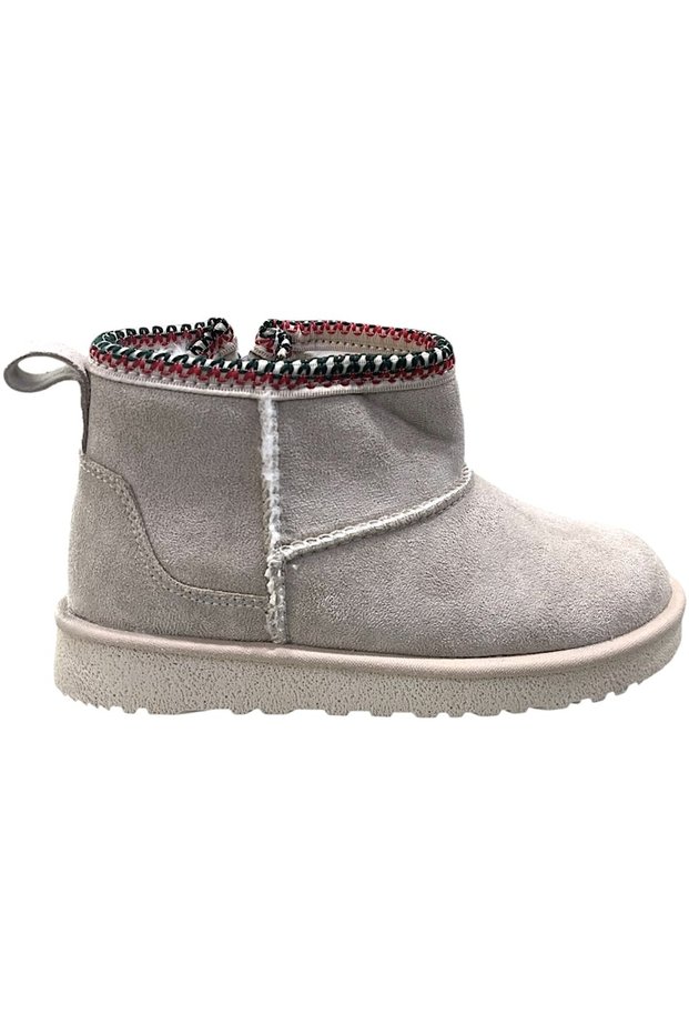 25C.Ugy Suede Zippered Fur Girls' Boots