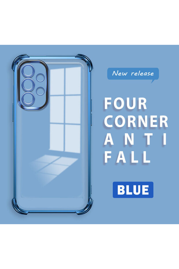 Samsung Galaxy A52/A52S Compatible Transparent Four Corner Silicone Coated Glossy Edge Case